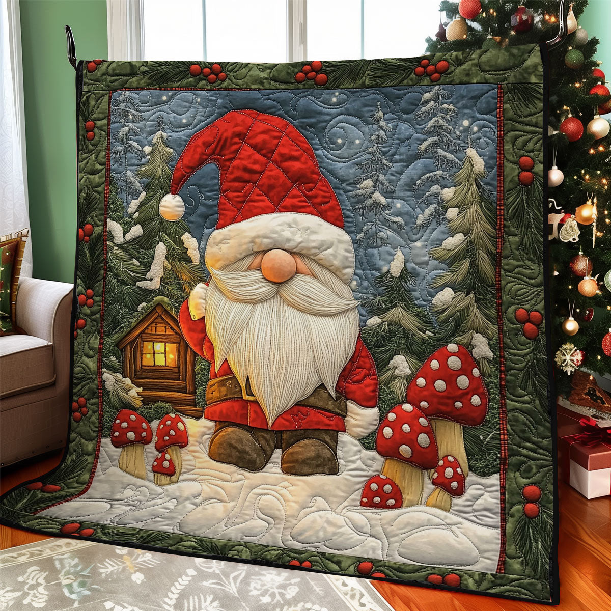 Cozy Gnome Quilt Perfect Quilt Blanket Gift for Family and Friends