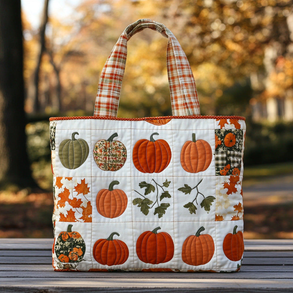 Cozy Harvest Quilted Tote Bag Autumn Gifts Items