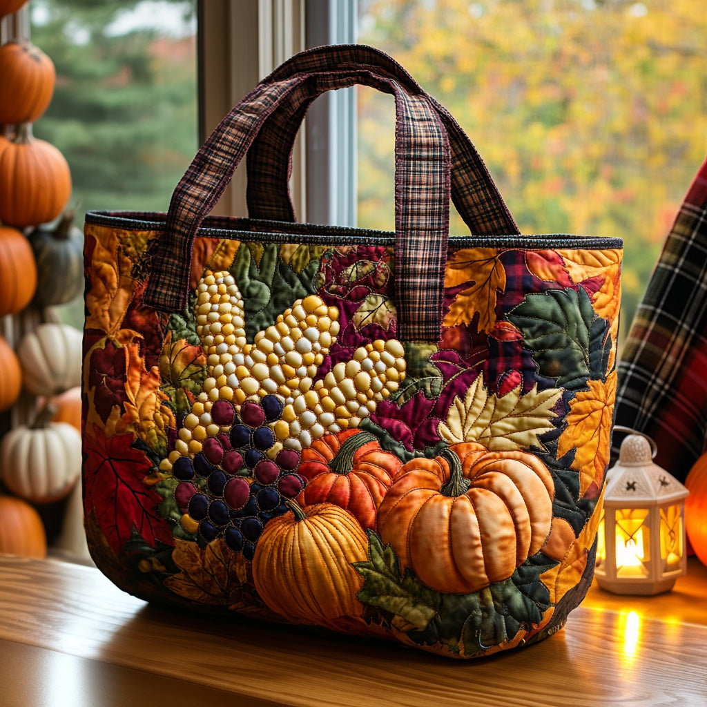 Cozy Harvest Quilted Tote Bag Best Autumn Gifts