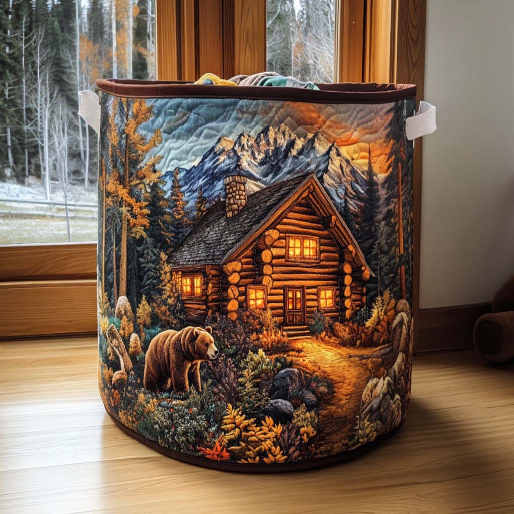 Cozy Haven Quilted Laundry Basket Halloween Merch Gift