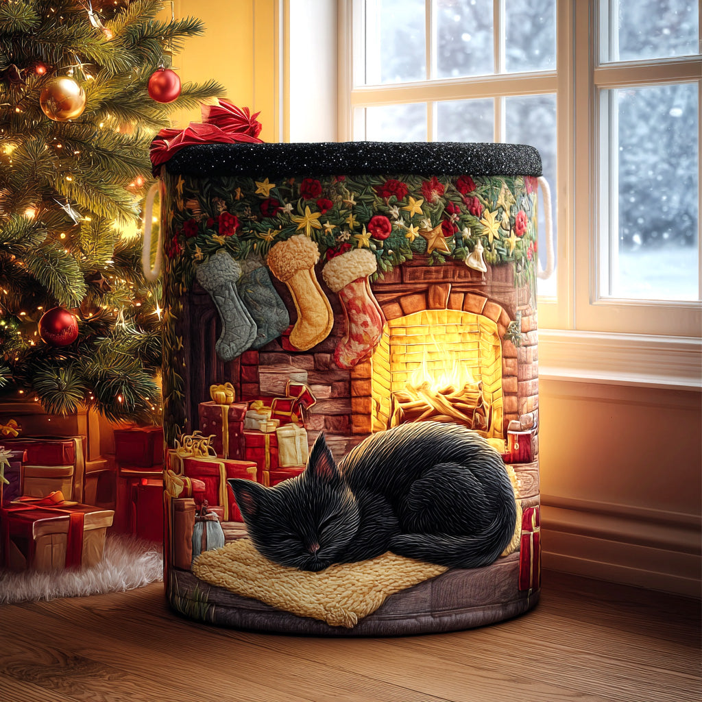 Cozy Hearth Quilted Laundry Basket Merch For Couples
