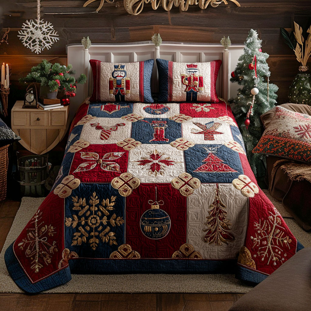 Cozy Holly Nights Quilted Bedding Set Best Holiday Duvet Covers Christmas Gift Ideas For Mom
