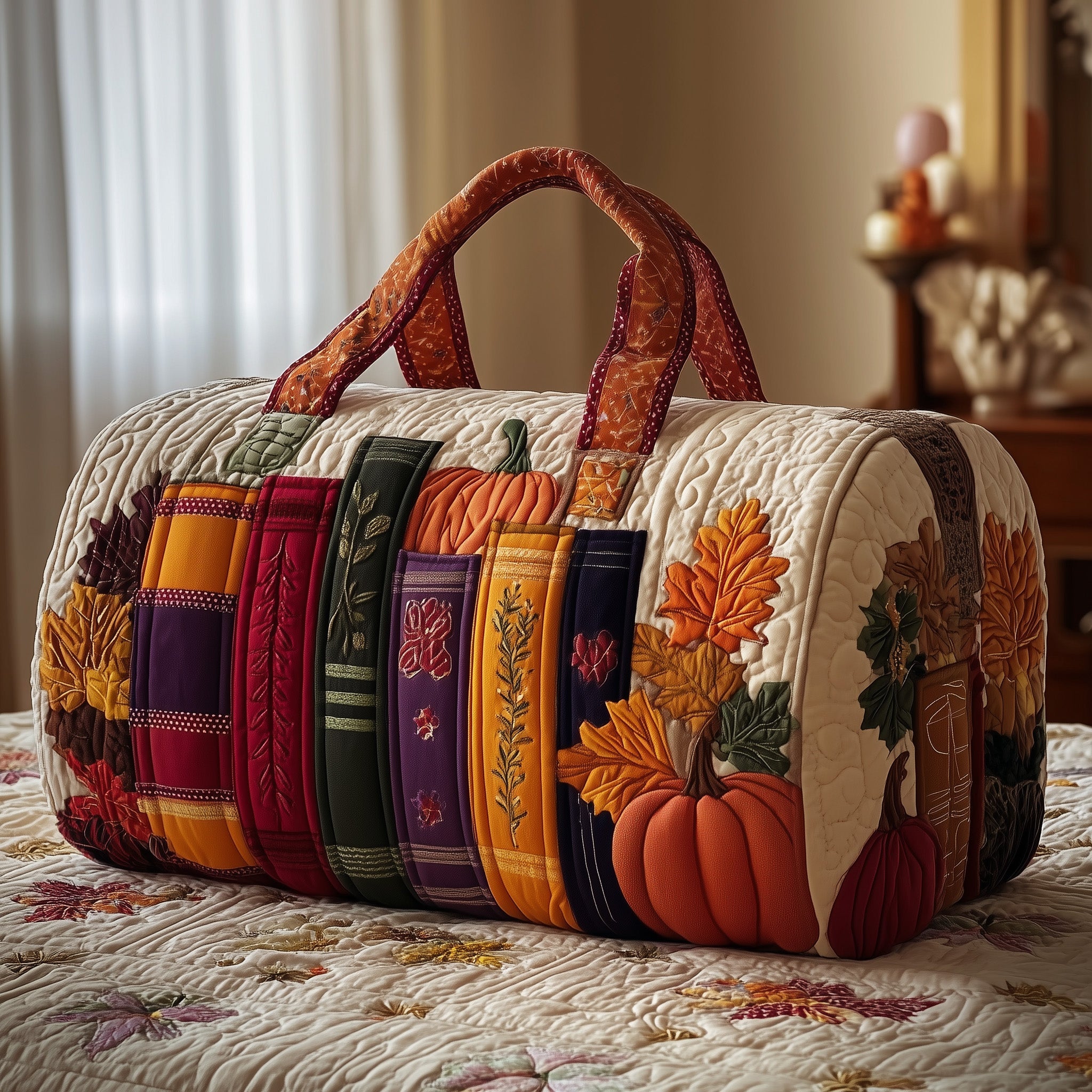 Cozy Library Quilted Duffle Bag Graduation Gift Idea