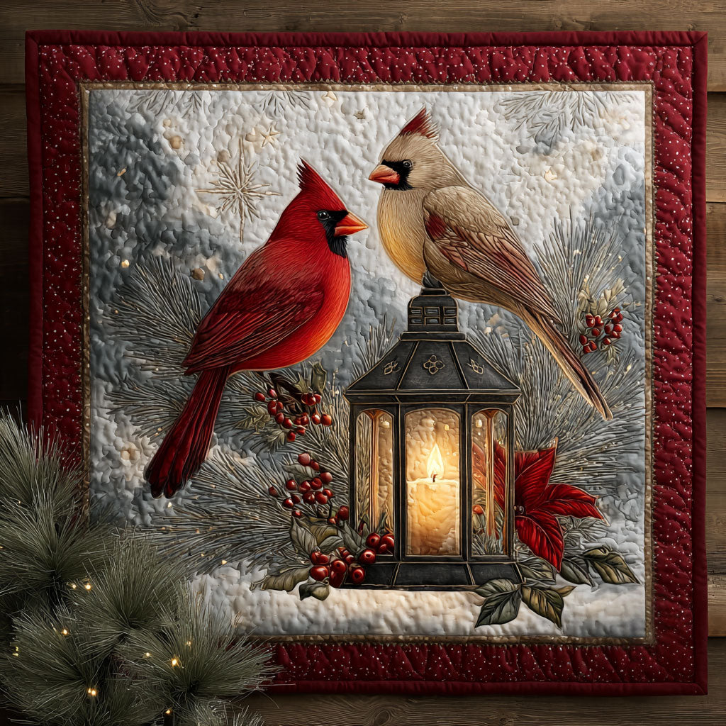 Cozy Love Cardinal Quilt Thoughtful Holiday Gift Featuring Quilt Blanket