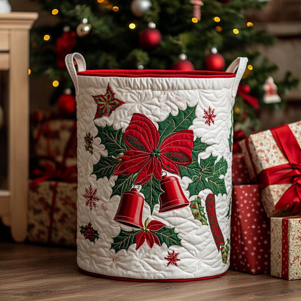 Cozy Noel Quilted Laundry Basket Best Gift For Him