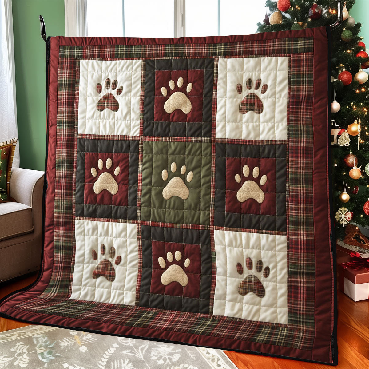 Cozy Paws Quilt Blanket Throws For Couch Presents For Christian Friends