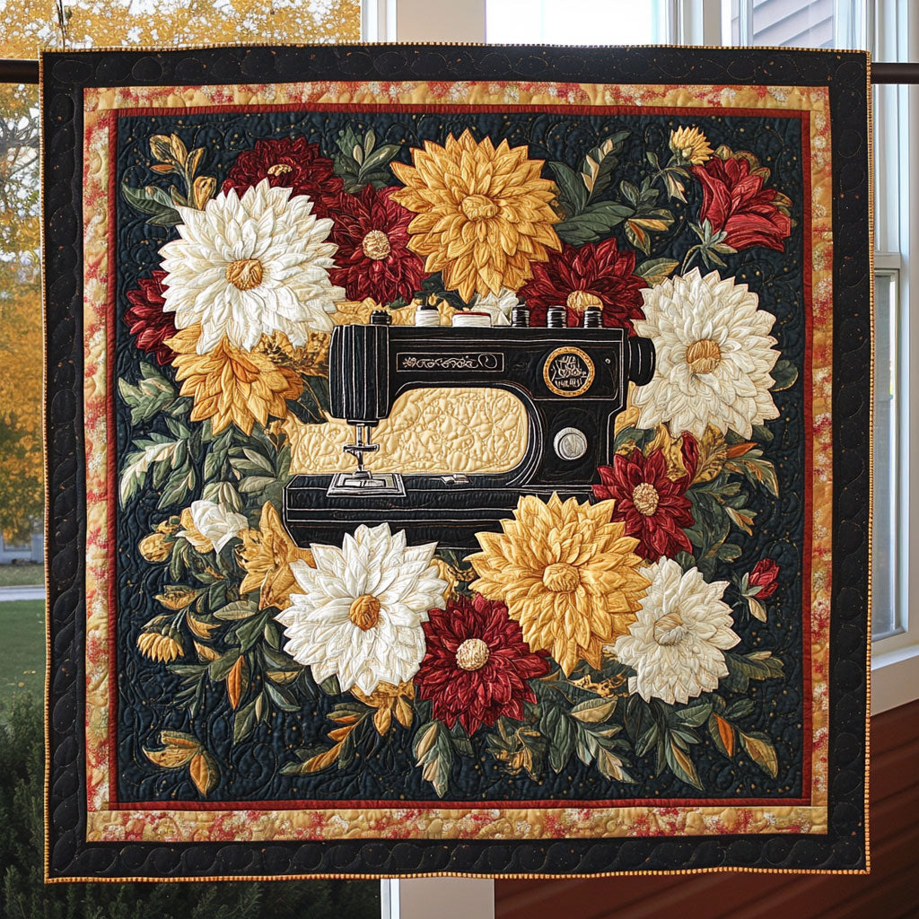 Cozy Petal Sewing Machine Quilt Luxury Quilt Blanket Gift for Elegant Interiors