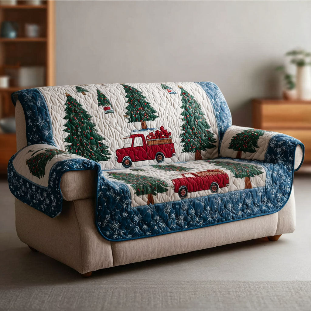 Cozy Pine Retreat Quilted Sofa Cover Holiday Living Christmas Decor Christmas Gifts For Mom
