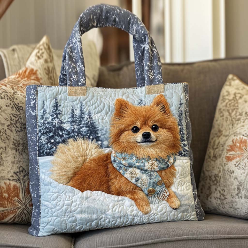 Cozy Pom Delight Quilted Tote Bag Christmas Ideas For Girlfriend