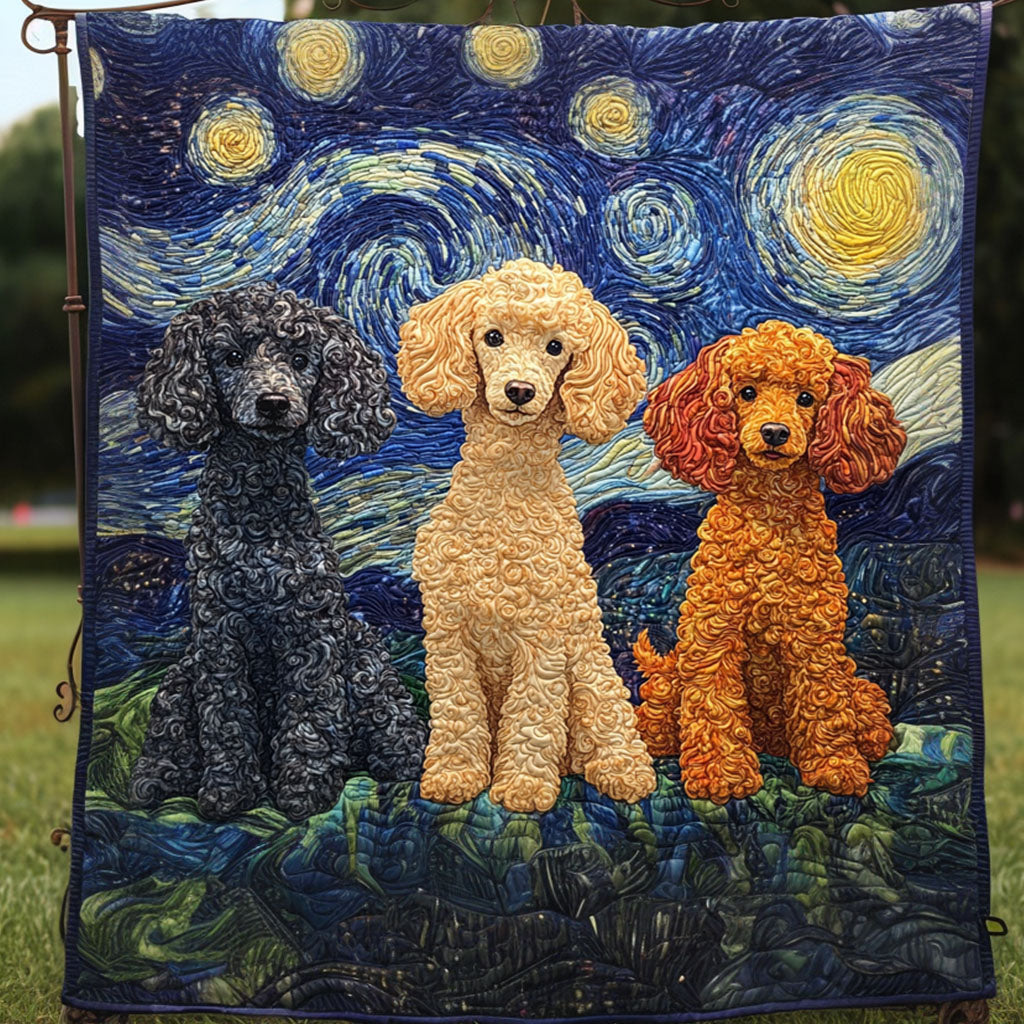 Cozy Poodle Quilted Blanket Bed Christmas Decor Poodle Gifts For Ladies