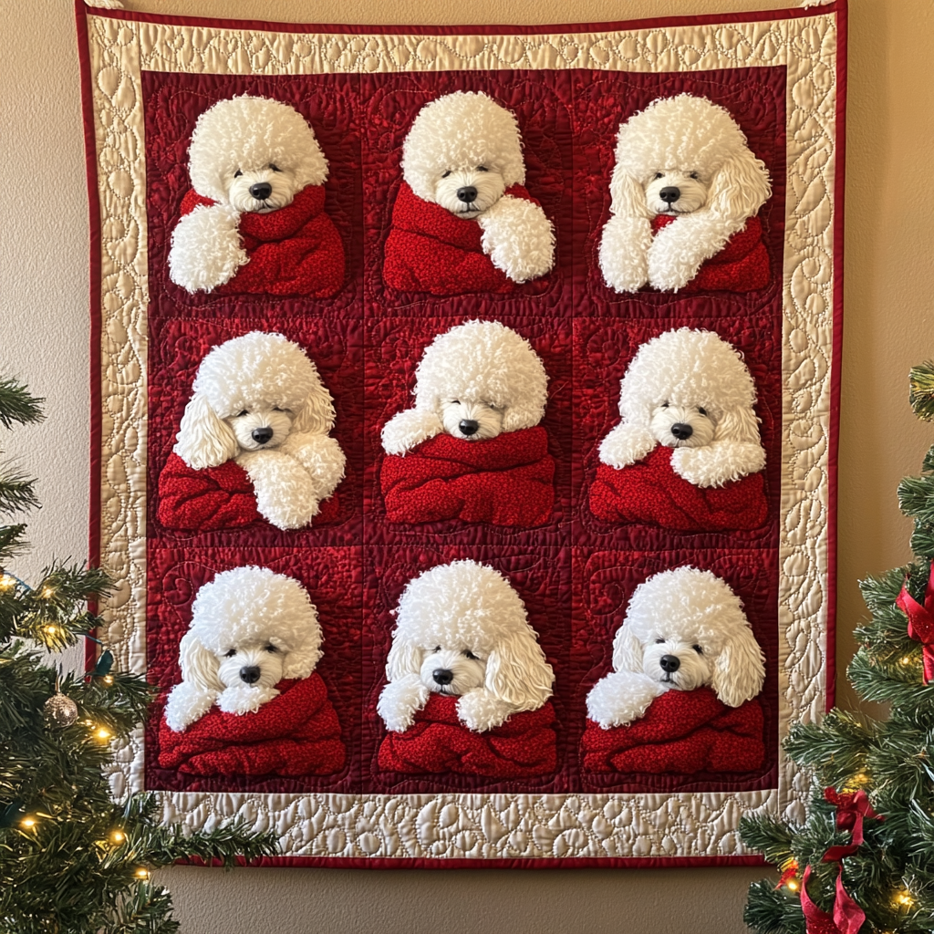 Cozy Poodle Snuggles Quilted Blanket Best Gifts For Dog Owners