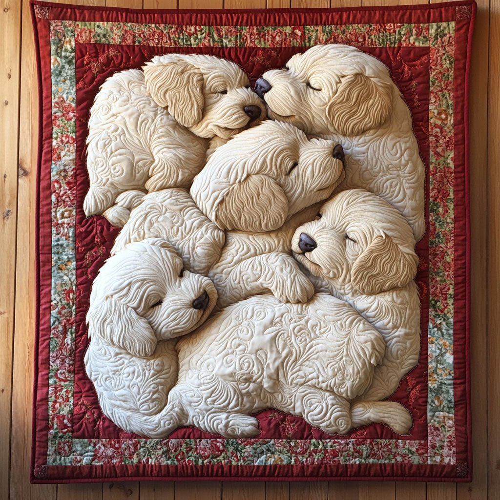 Cozy Puppy Pile Quilt Soft and Cozy Quilt Blanket for Comfortable Sleep
