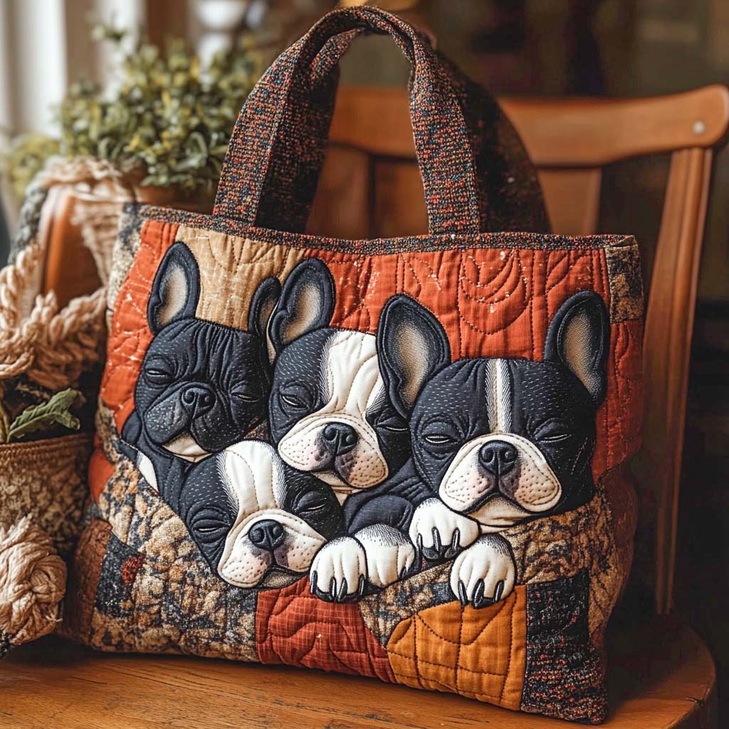 Cozy Quartet Quilted Tote Bag Gifts For New Dog Owners