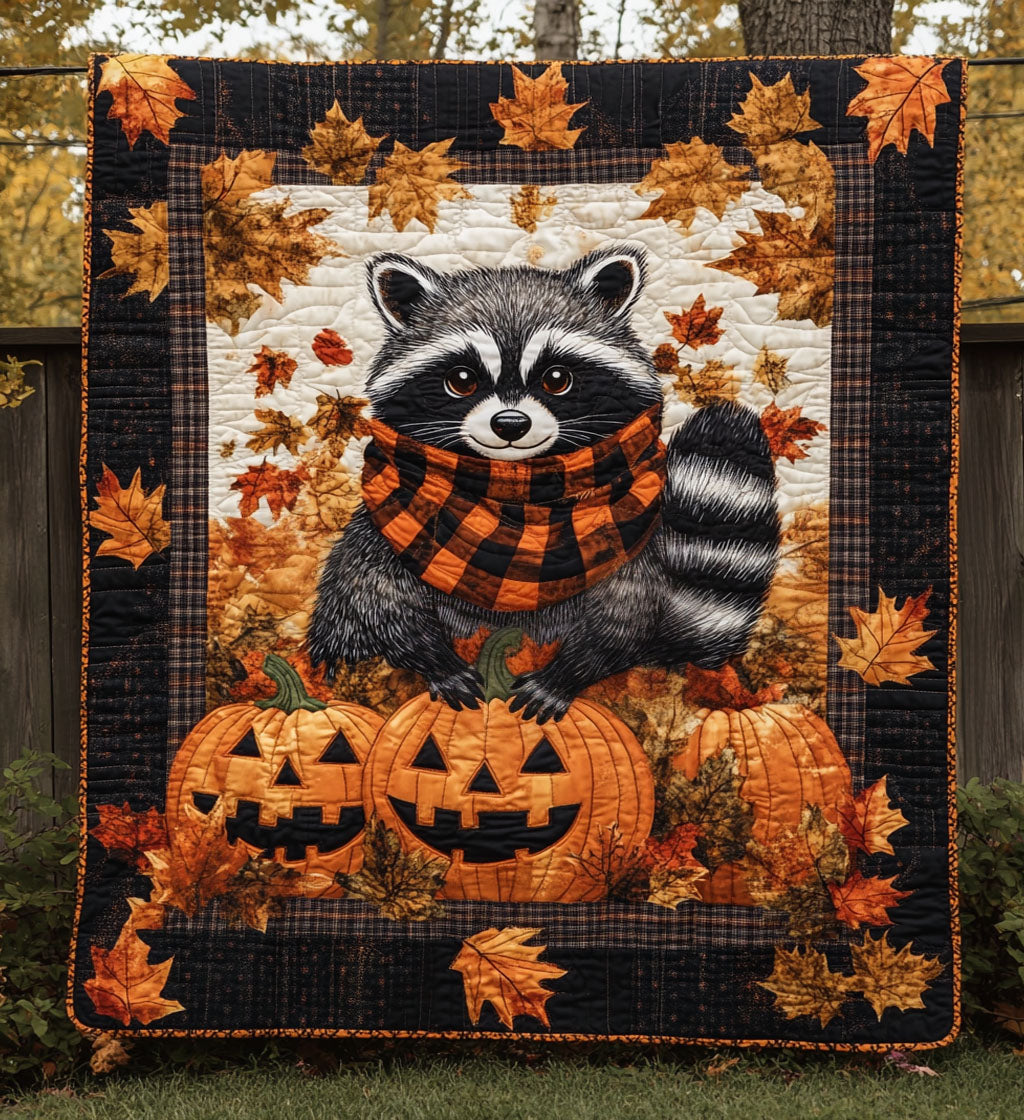 Cozy Raccoon Quilted Blanket Funny Raccoon Gifts For Friend