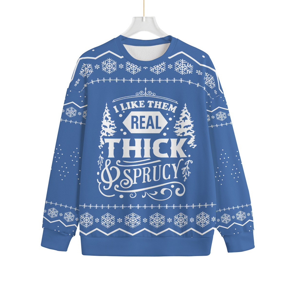 Cozy Real Thick And Sprucy Plus Size Ugly Christmas Sweater Christmas Merch Gift That Brings Joy and Warmth