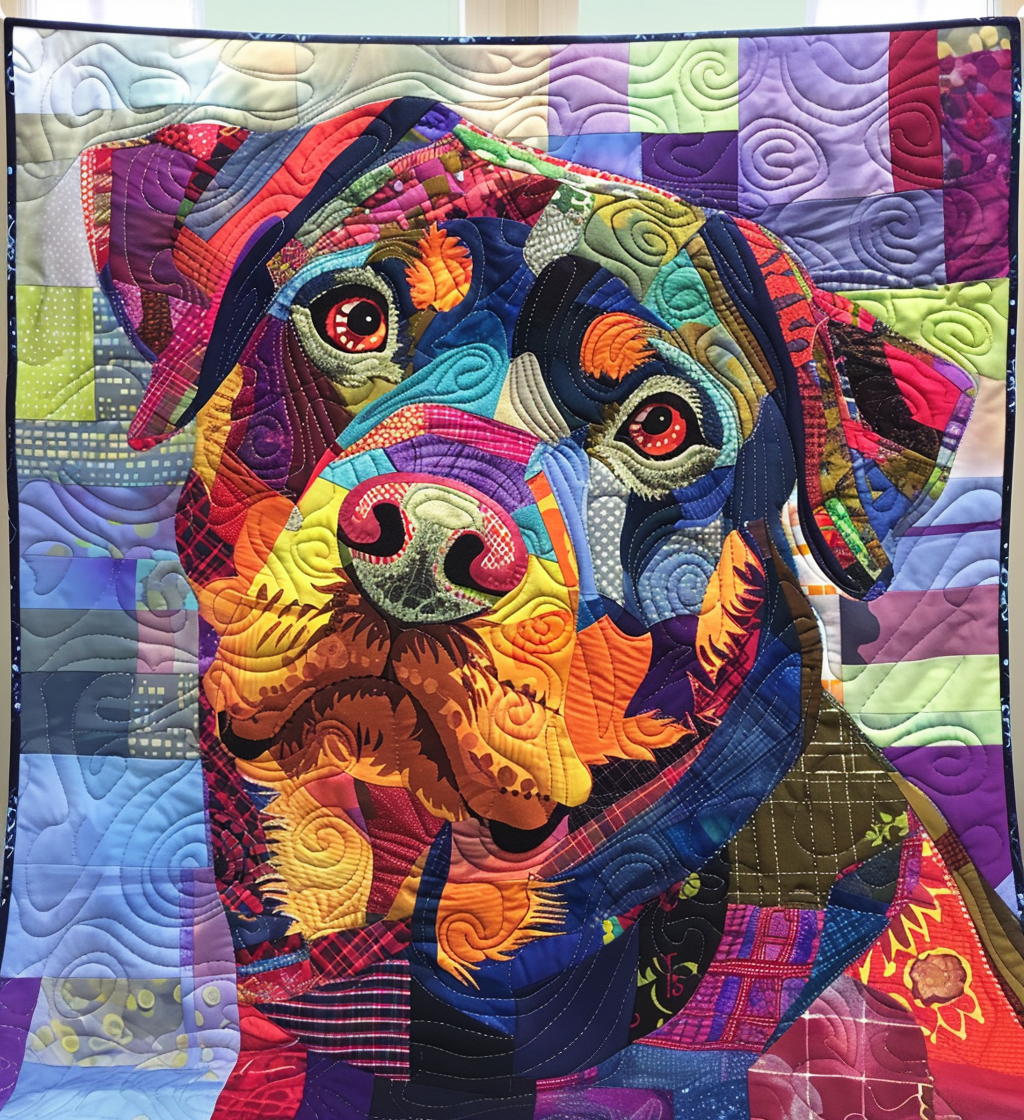 Cozy Rottie Charm Quilted Blanket Great Dog Christmas Gifts