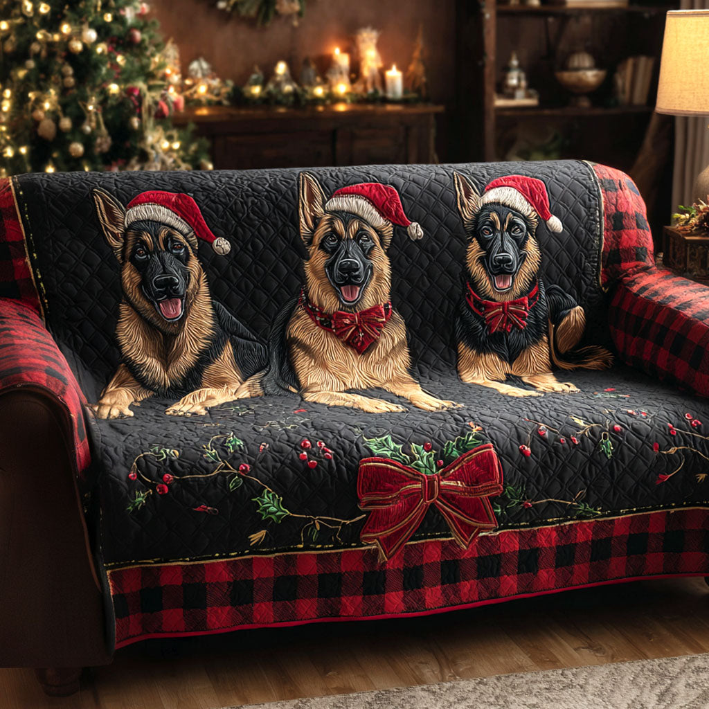 Cozy Shepherd Night Quilted Sofa Cover Best Couch Covers Special Birthday Gift for Mom