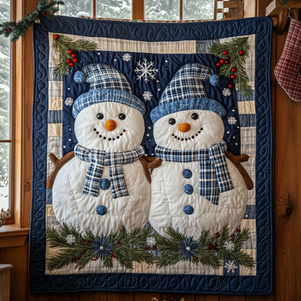 Cozy Snow Quilt Charming Quilt Blanket Gift for Festive Spirit
