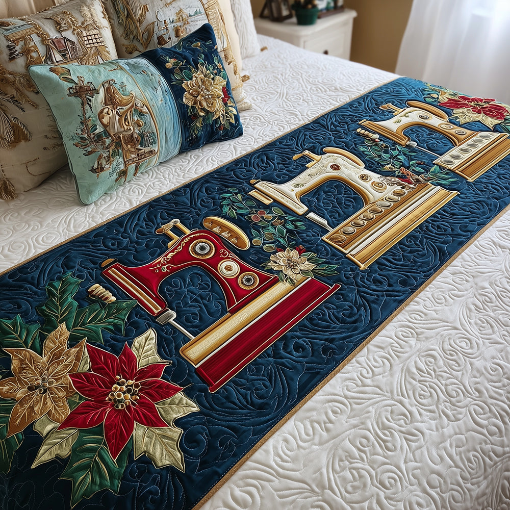 Cozy Threads Quilted Bed Runner Xmas Room Decorations Sausage Dog Christmas Presents