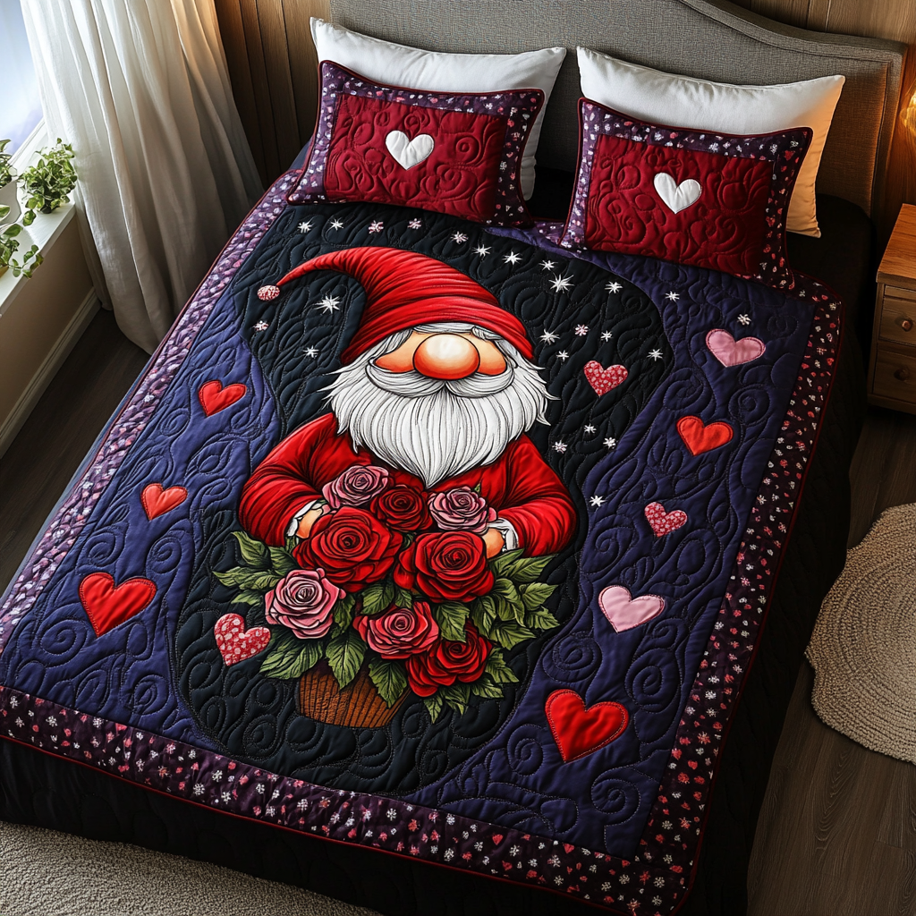 Cozy Valentine Quilted Bedding Set Warm and Breathable Bedding Set for All Seasons