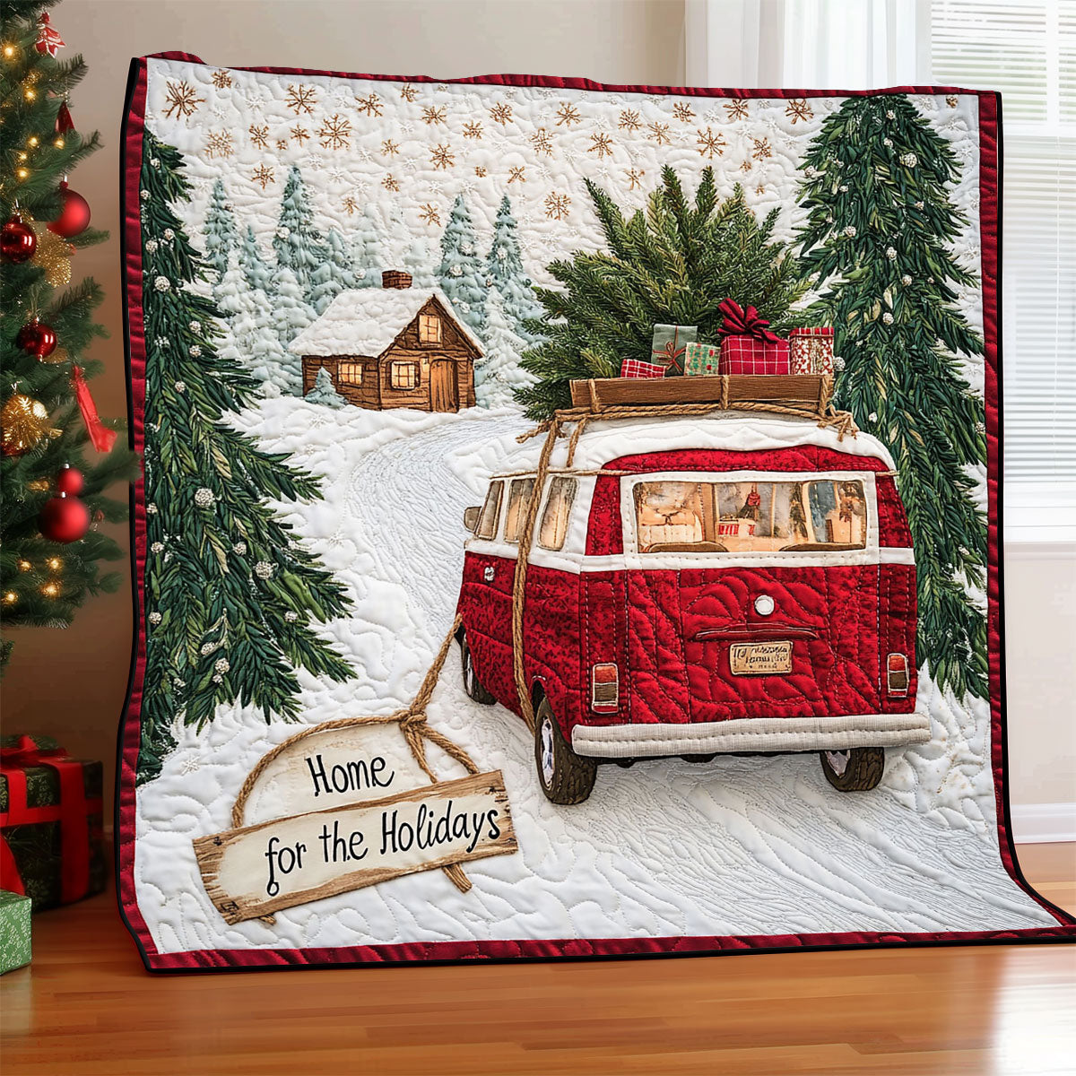 Cozy Van Quilt Blanket Winter Blanket Christmas Gifts For Newlyweds