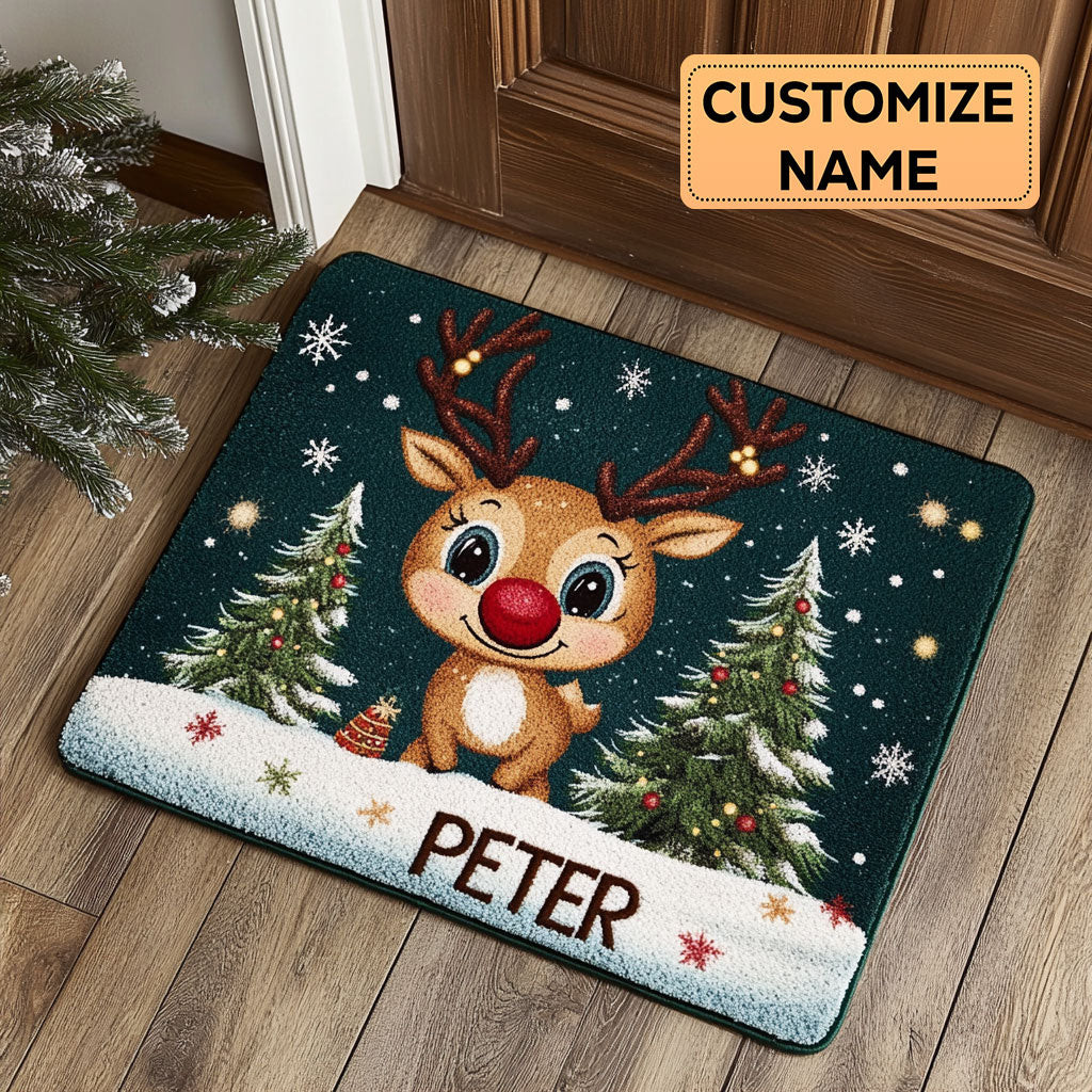 Cozy Winter Nose Custom Personalized Doormat Best Gift For Friends and Family on Christmas Day