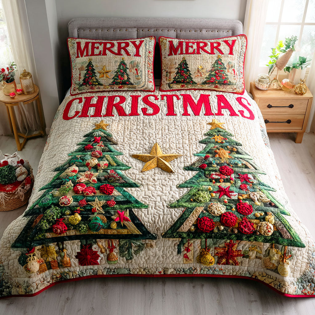 Cozy Winter Quilted Bedding Set Holiday Duvet Sets Best Family Presents For Christmas