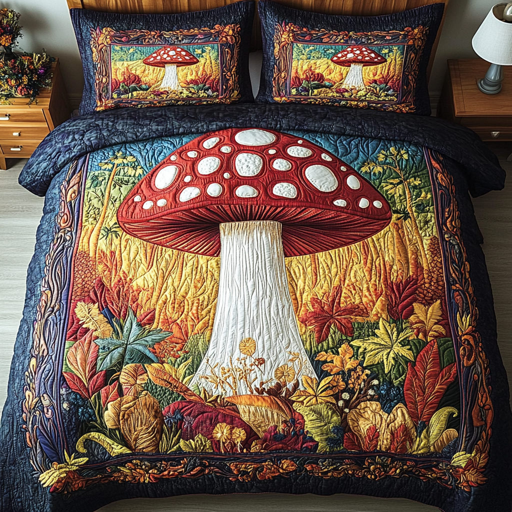 Cozy Wonderland Quilted Bedding Set High-Quality Cotton Bedding Set for Deep Sleep