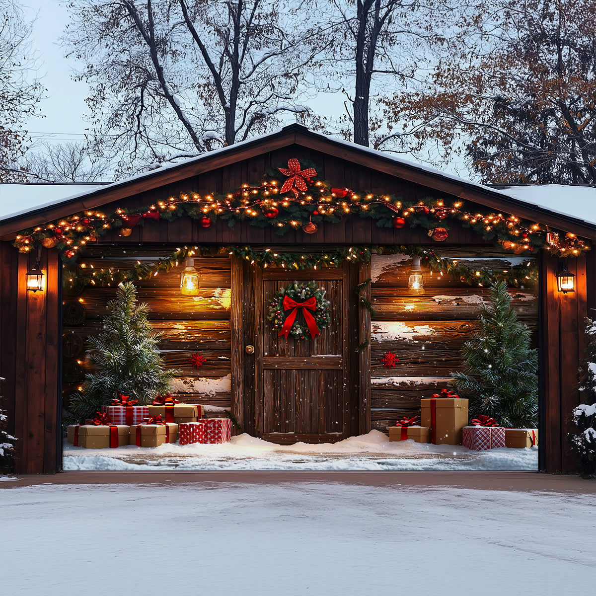 Cozy Wreath Door Christmas Garage Door Banner Garage Christmas Decor Meaningful Xmas Gifts