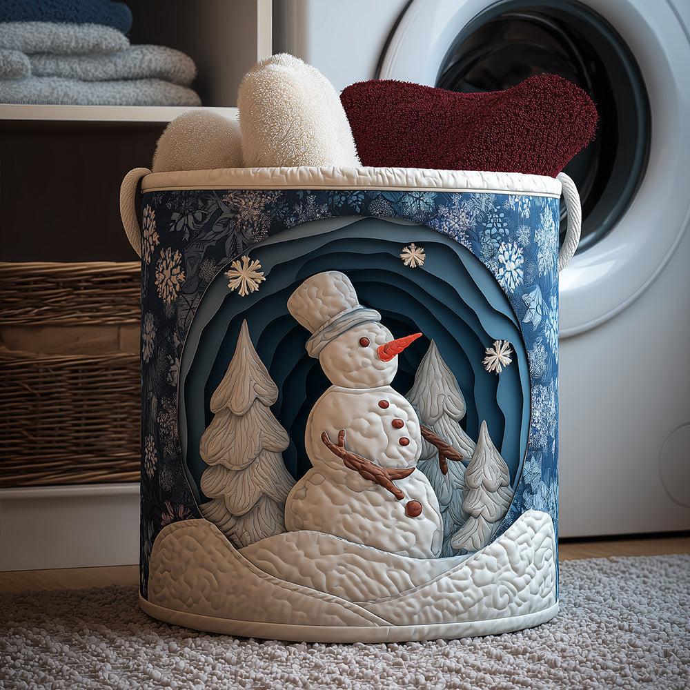 Cozy Xmas Quilted Laundry Basket Spring Merch Pick