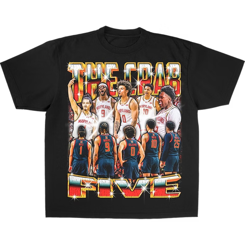 Crab Five T-Shirt The Crab 5 Shirt Maryland Basketball Merch Best Gifts For Fans