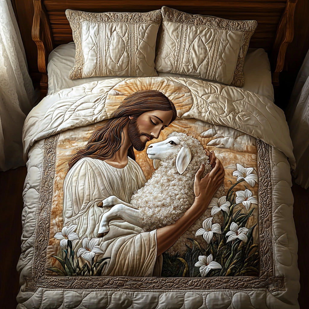 Cradle of Grace Quilted Bedding Set Bedspread Set Small Gifts For Church Members