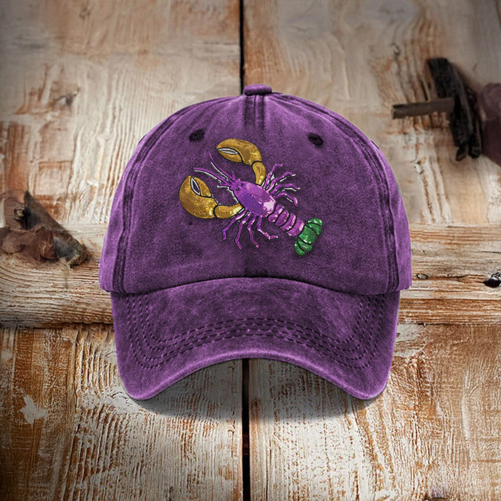 Crawfish Mardi Gras Hat Fat Tuesday Holiday Cap Gifts For Men Women