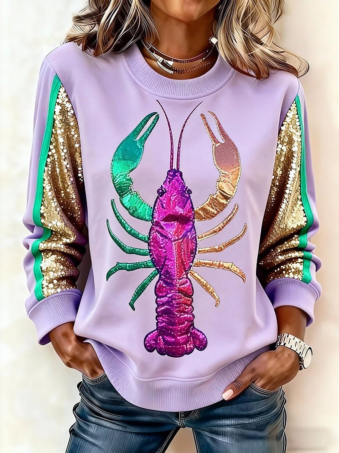 Crawfish Mardi Gras Sweatshirt Fat Tuesday Clothes Good Gifts For Wife