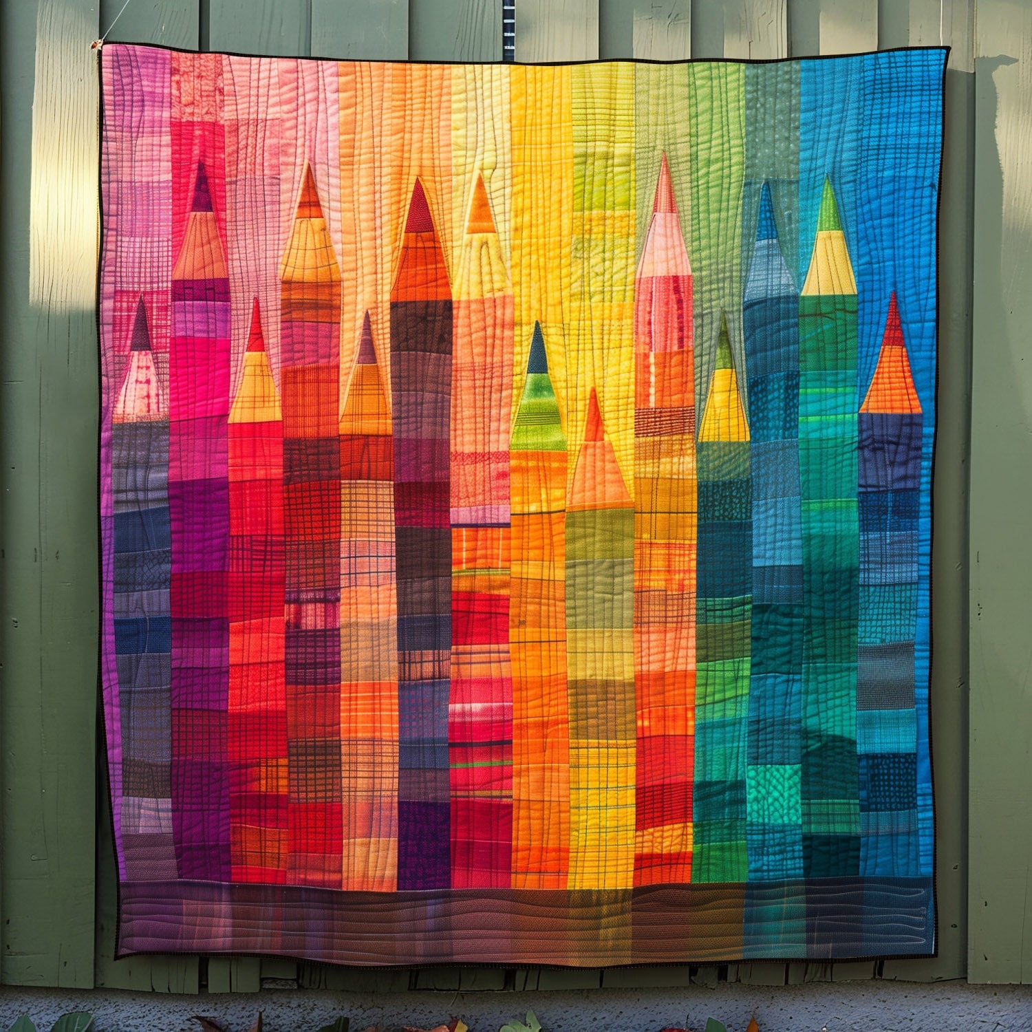 Crayon Kaleidoscope Quilted Blanket Thoughtful Teacher Gifts