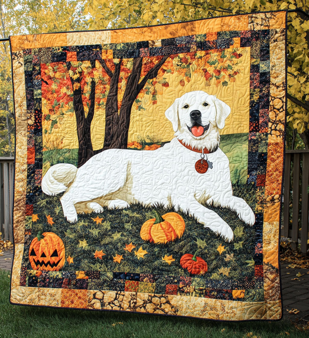 Cream Retriever Comfort Quilted Blanket Gifts For Golden Retriever Lovers