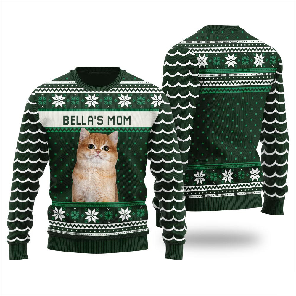 Creative Personalized Cat Ugly Christmas Sweater For Men