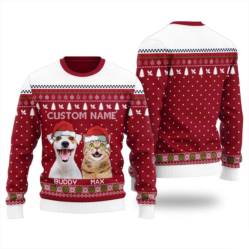 Creative Santa Paws Custom Pet Christmas Sweater Xmas Sweaters For Women
