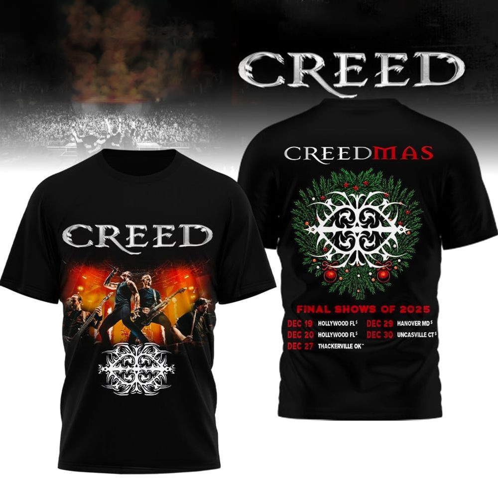 Creed Final Show Of 2025 T-Shirt Creed Merch Music Gift Ideas For Guys