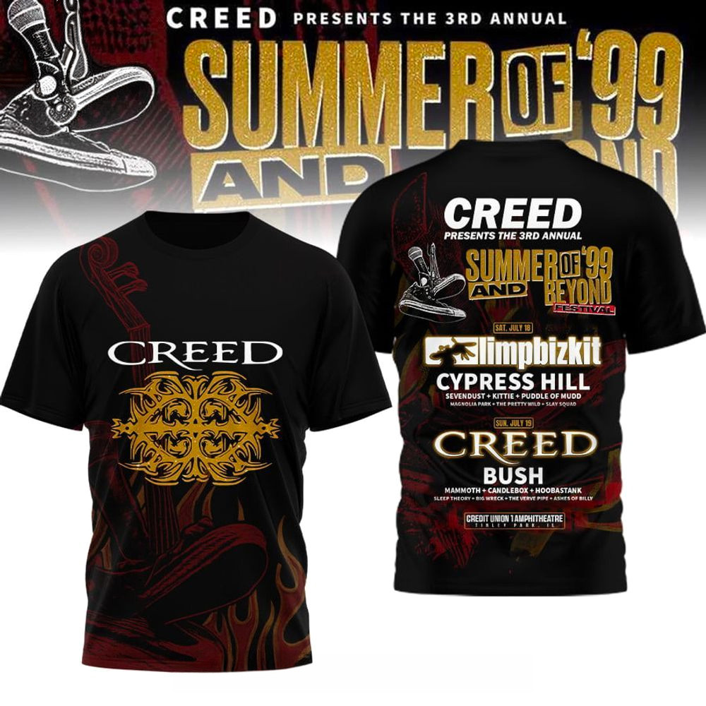 Creed Presents The 3rd Annual Summer Of 99 And Beyond Festival T-Shirt Fan Merch Gift For Him