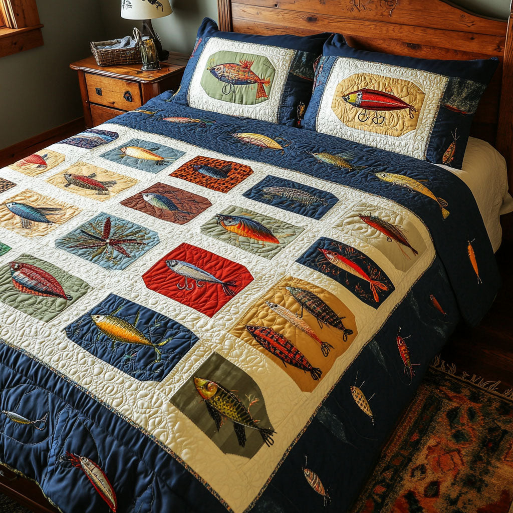 Creekside Comfort Quilted Bedding Set Bed Decorations Fishing Gifts For Boyfriend