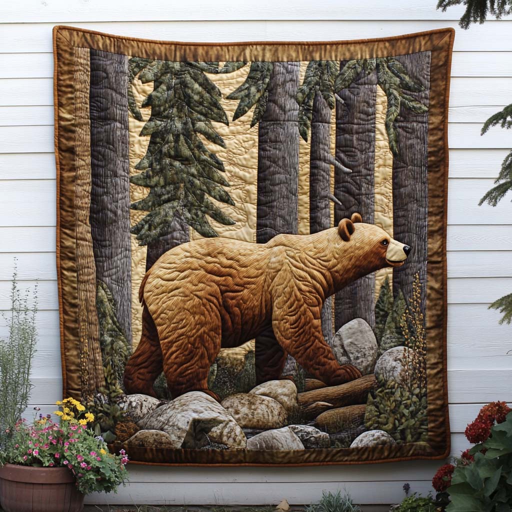 Creekside Guardian Quilted Blanket Holiday Throw Blanket Cool Gifts For Fishing Lovers