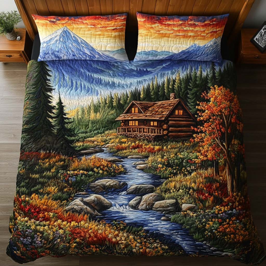Creekside Retreat Quilted Bedding Set Bed Decorations Christmas Gifts For Husband
