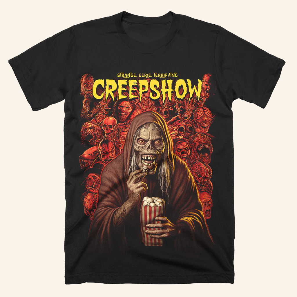 Creepshow Get The Popcorn T-Shirt Halloween Shirts For Adults Gifts Creepshow Get The Popcorn T-Shirt Halloween Shirts For Adults Gifts