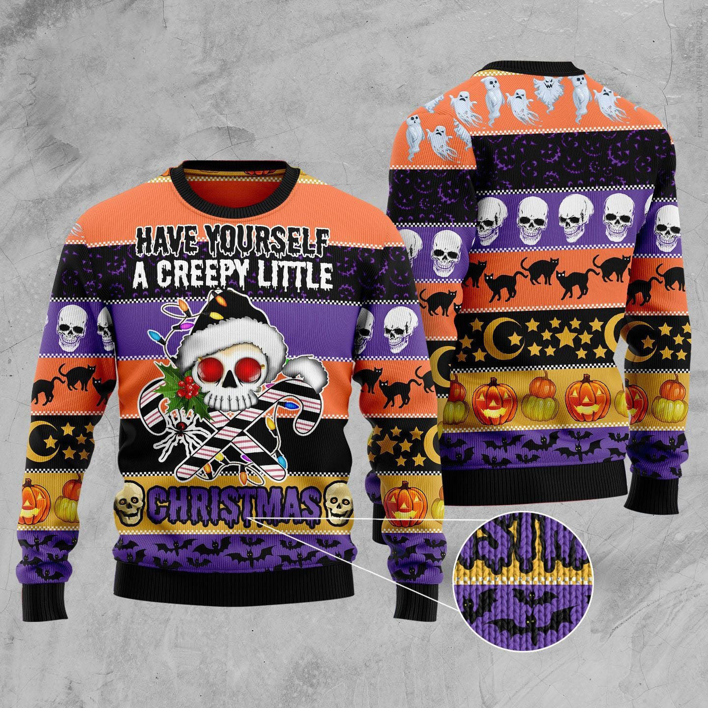Creepy Skull Ugly Christmas Sweater Have Yourself A Creepy Little Christmas Gift Ideas