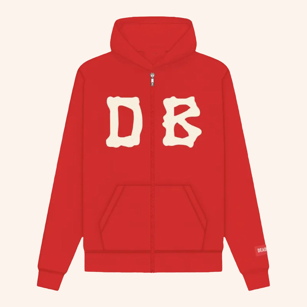 Crepdog Crew Merch DB Bone Zip Hoodie Red Gifts Ideas For Dudes
