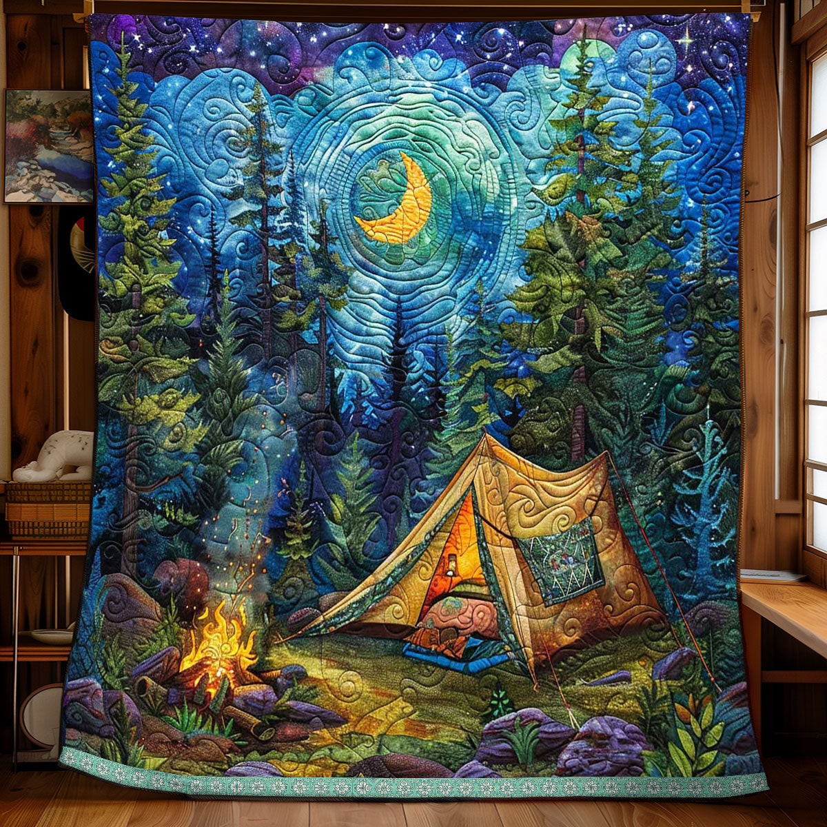 Crescent Moon Camping Quilt Blanket Best Throw Blanket Awesome Mother's Day Gifts 2025