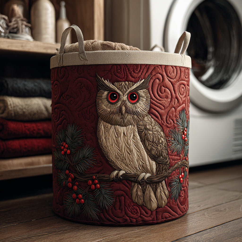 Crimson Owl Laundry Basket Merch For Couples
