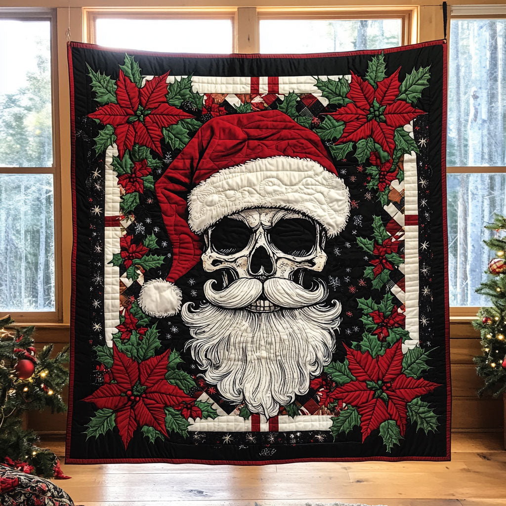 Crimson Skull Light Quilt Blanket Best Throw Blanket Gifts For People Who Like Skulls