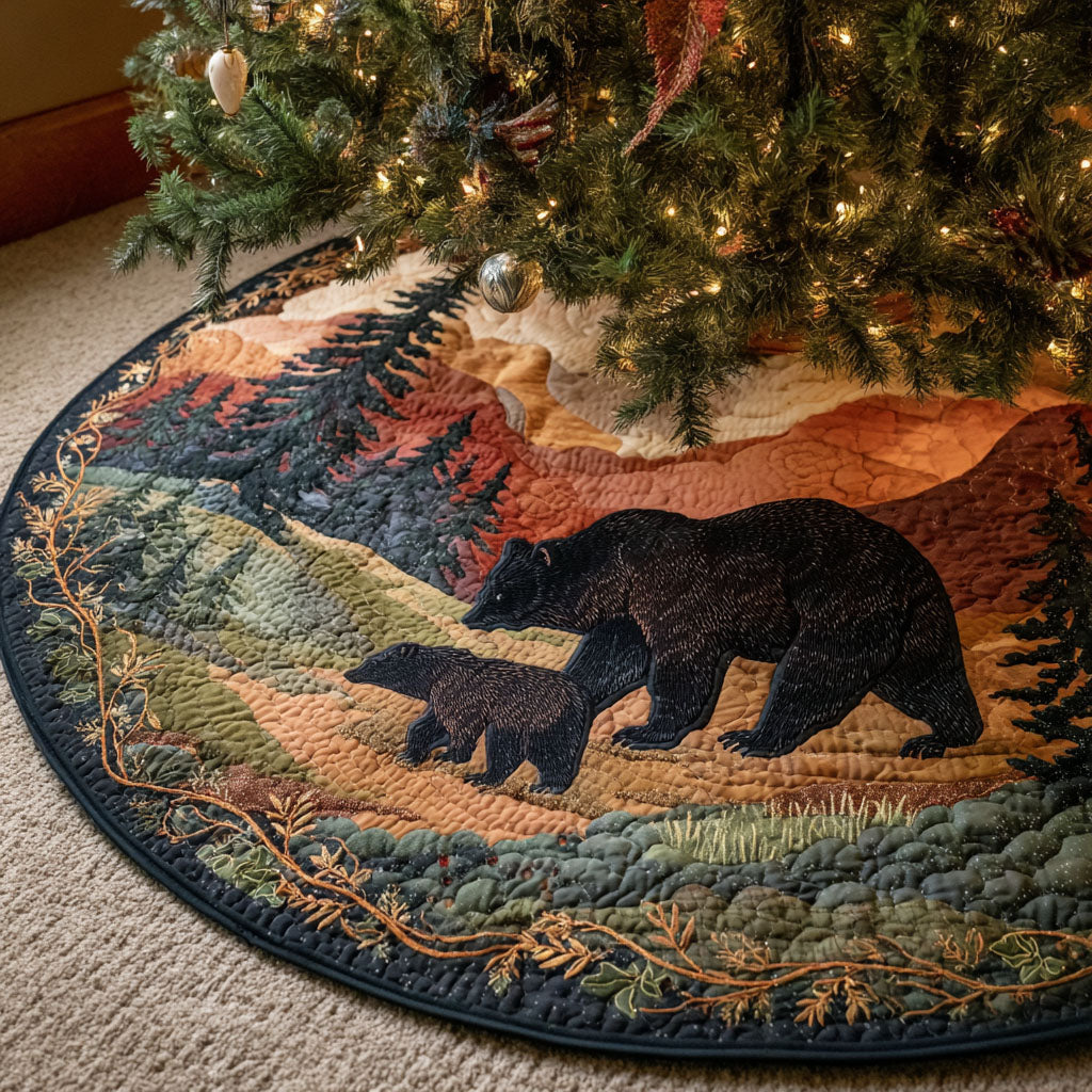 Crimson Trail Christmas Quilted Tree Skirt Holiday Decorations Gift Ideas For Wildlife Lovers